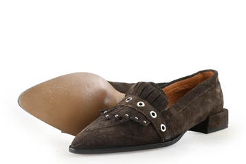 VIA VAI Instappers in maat 38½ Bruin, Kleding | Dames, Schoenen, Bruin, Verzenden, Instappers, Zo goed als nieuw