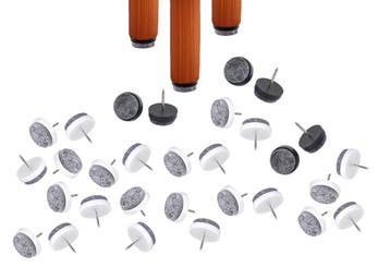Set van 24 anti-kras meubelviltglijders (6 zwart, 18 wit), Verzenden, Nieuw