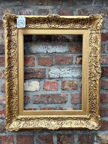 Lijst - 216. Oude goud vergulde schilderijlijst. Voor