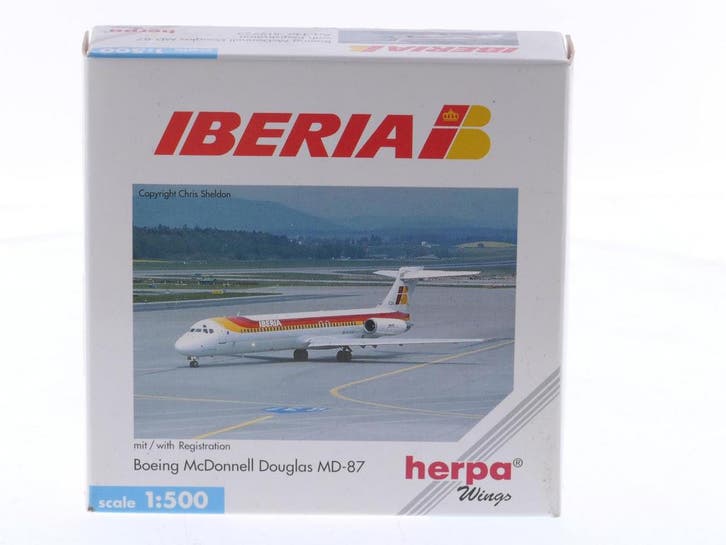 Schaal 1:500 Herpa 512923 Boeing McDonnell Douglas MD-87..., Hobby en Vrije tijd, Modelbouw | Vliegtuigen en Helikopters, Zo goed als nieuw