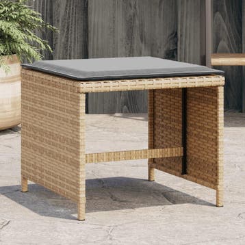 vidaXL Tuinkrukken 4 st kussens 40x40x35 cm poly rattan, Verzenden, Nieuw