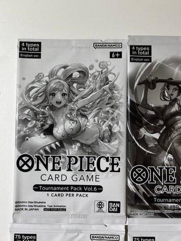 Bandai - 6 Booster pack - One Piece - Tournament Pack Lot –