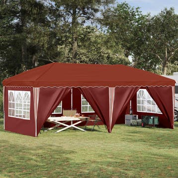 vidaXL Pop-up Feesttent 575 x 288 x 245 cm Terracotta, Verzenden
