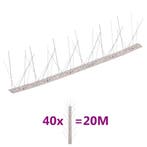 vidaXL Vogel- en duivenpinnen met 5 rijen 40 st 20 m, Verzenden, Nieuw