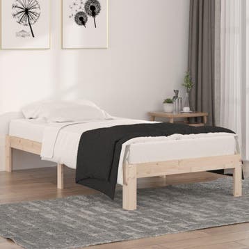 vidaXL Bedframe massief hout 90x190 cm, Huis en Inrichting, Verzenden, Nieuw