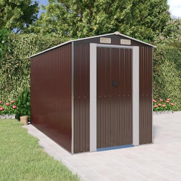 vidaXL Tuinschuur 192x357x223 cm gegalvaniseerd staal, Verzenden, Nieuw