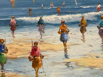 Mario Roig Vidal -XL - Veleros y pescadoras en la orilla