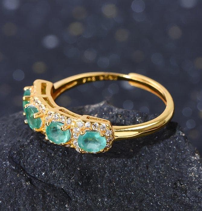 Zonder minimumprijs - Ring - 18 karaat Geel goud, Zilver,, Bijoux, Sacs & Beauté, Bagues