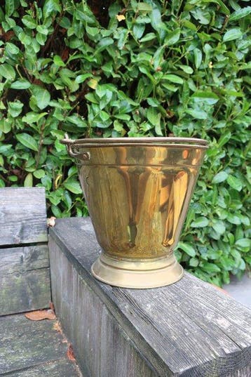 Jardinière - Koper - koperen emmer, Antiek en Kunst