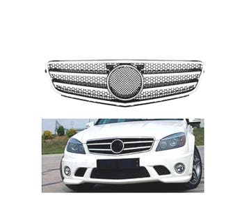 Calandre Pour Mercedes W204 07-11 Look Amg Noir Chromé, Autos : Pièces & Accessoires, Verzenden