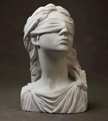 Sculpture, Dea della giustizia - 12 cm - Plâtre