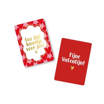 2 mini kaartje valentijn  - liefde - valentijncadeau, Verzenden, Nieuw