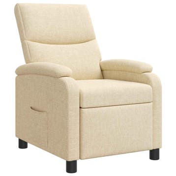 vidaXL Recliner Crèmekleurig Stof, Verzenden, Nieuw