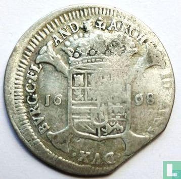 Antwerpen - Brabant 1 schelling 1698, Verzenden, Overige landen, Losse munt, Goud