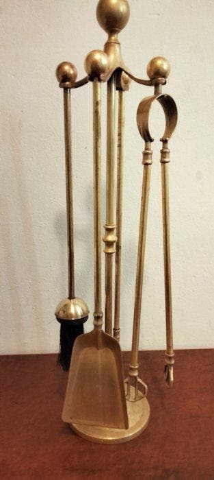 Openhaard accessoire (5) - Bronzen bubbelvorm - Verguld