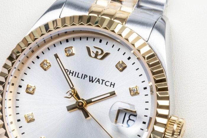 Philip Watch - Caribe Urban - Date - Silver - Diamonds -, Bijoux, Sacs & Beauté, Montres | Hommes