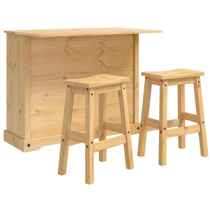 vidaXL Keuken eiland set met lade 3 pcs Honingwas Massief, Huis en Inrichting, Overige Huis en Inrichting, Nieuw, Verzenden