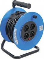 Kabelhaspel 25 m 3x1,5 mm² 4 stopcontacten IP 20 3000 W, Verzenden, Nieuw