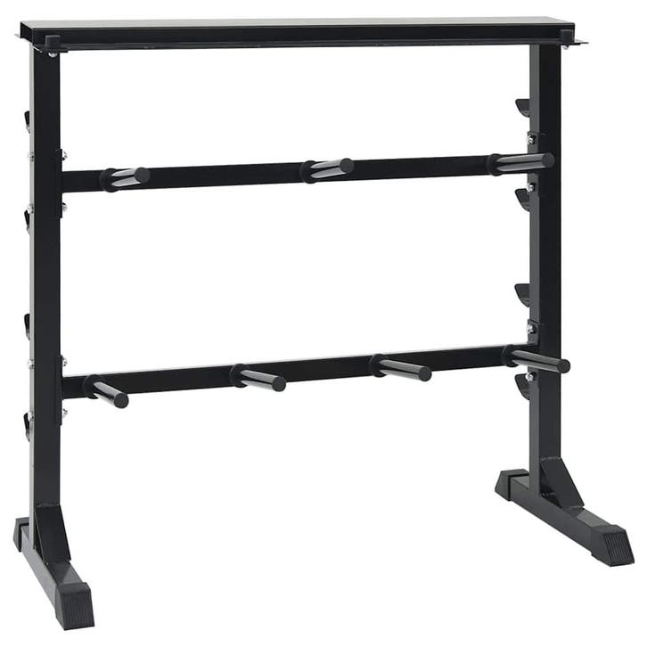 vidaXL Dumbbell Rack Zwart 99 x 45 x 95,5 cm Gepoedercoat, Sports & Fitness, Équipement de fitness, Envoi