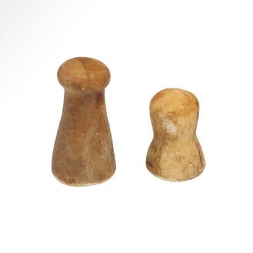 Oude Egypte, Middenrijk Marmer Paar SENET-speelstukken
