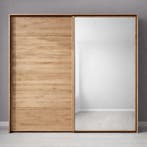 Forestales Woodview Massief Eikenhout Zweefdeur Kledingkast, Huis en Inrichting, Kasten | Kleerkasten, Nieuw