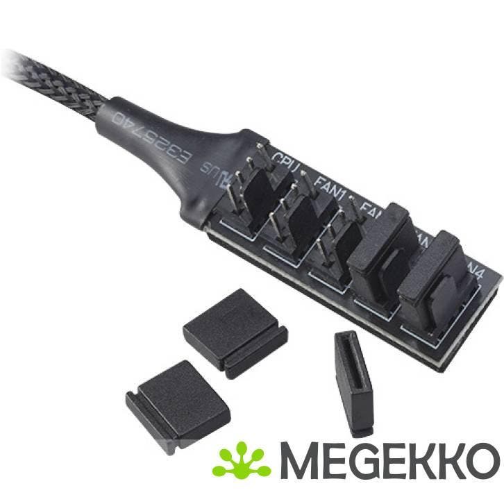 Akasa AK-CBFA08-30BK 1>5x PWM 4-pin 30cm, Computers en Software, Overige Computers en Software, Nieuw, Verzenden