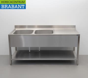 Évier HCB en acier inoxydable à double cuve, gamme Premium,, Articles professionnels, Verzenden