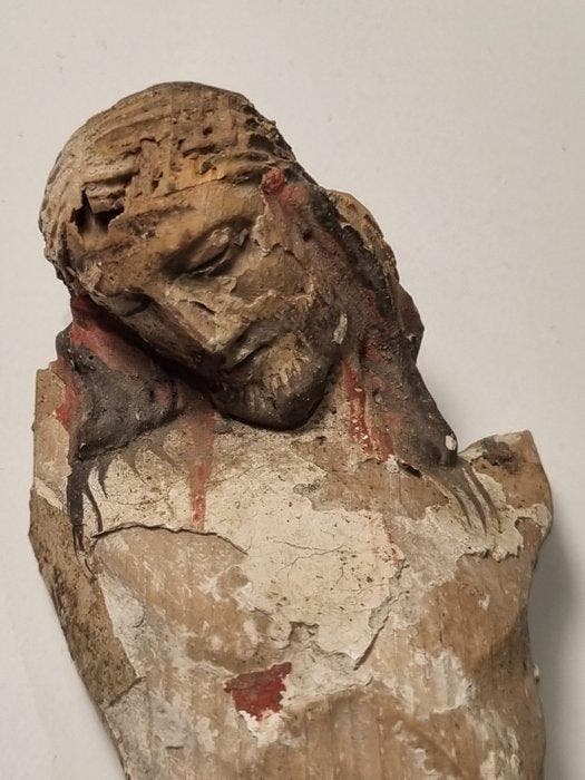 Corpus Christi - 22 cm - Hout - 1750-1800, Antiek en Kunst, Kunst | Niet-Westerse kunst