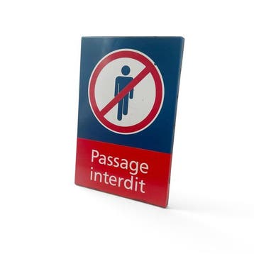 Emaille bord Passage interdit - Emaille bord - Emaille,