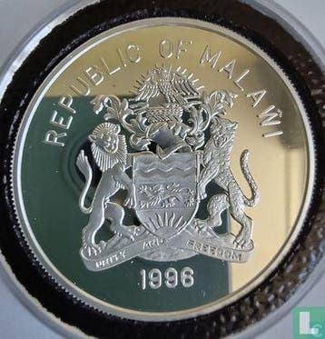 Malawi 20 kwacha 1996 (PROOF) Elephant, Postzegels en Munten, Munten | Afrika, Verzenden, Overige landen, Losse munt, Goud