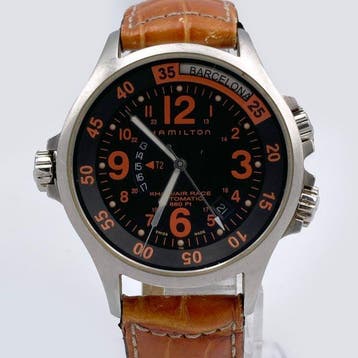 Hamilton - Khaki Air Race GMT - H776650 - Heren - 2000-2010, Nieuw