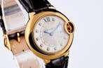 Cartier - Ballon Bleu 28mm 18K Pink Gold Diamonds Ladies -