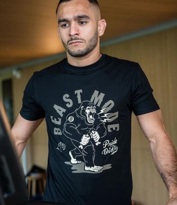 PRIDE or Die Katoenen T-Shirt Beast Mode V.2 Zwart, Pride or Die, Verzenden, Zwart, Vechtsport