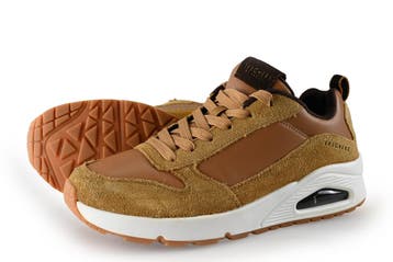 Skechers Sneakers in maat 42 Bruin, Kleding | Heren, Bruin, Verzenden, Zo goed als nieuw, Skechers