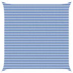 vidaXL Zonneschaduwzeil Blauw en Wit 5 x 5 m HDPE, Tuin en Terras, Parasols, Verzenden, Nieuw