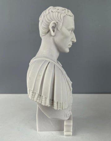 Buste, Giulio Cesare - 25 cm - Handmatig gevormd marmer