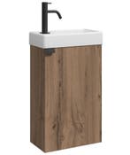 Toiletmeubel Apollo 40 x 22 cm Bruin Eiken Fonteinmeubel, Verzenden