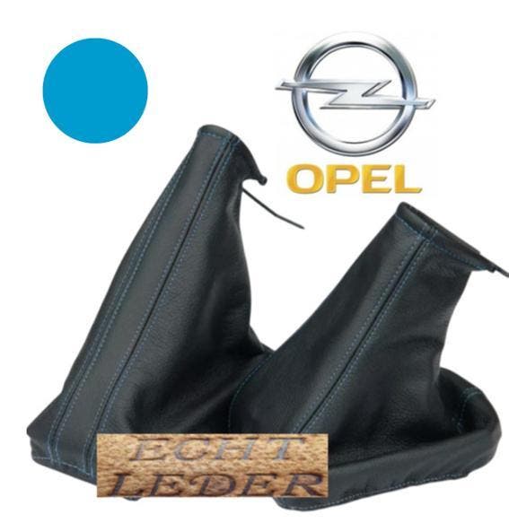 Echt Leder Pook en handremhoes OPEL Corca C 2000-2006 Blauw, Auto diversen, Auto-accessoires, Nieuw, Verzenden