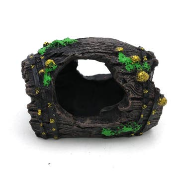 Oude houten ton 9,5cm / Aquariumdecoratie As-194, Verzenden, Nieuw, Plant(en), Steen of Hout