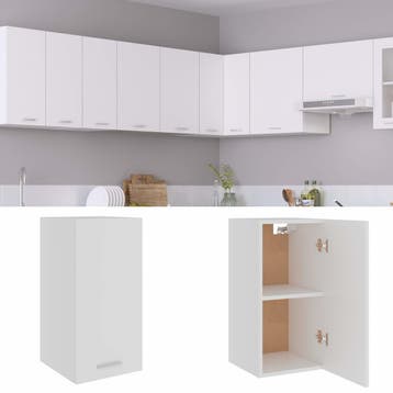 vidaXL Bovenkast Lyon 29,5x31x60 cm bewerkt hout wit, Huis en Inrichting, Verzenden, Nieuw