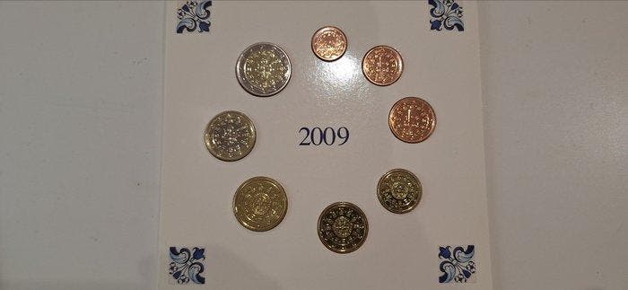 Portugal. Year Set (BU) 2009 (4 sets) (Zonder minimumprijs), Timbres & Monnaies, Monnaies | Europe | Monnaies non-euro
