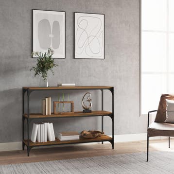 vidaXL Boekenkast 100x33x70,5 cm bewerkt hout en staal, Verzenden