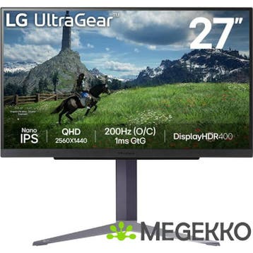 LG Ultragear 27GS85Q-B 27  Quad HD Nano-IPS 200Hz Gaming, Verzenden