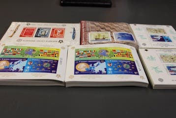 Europa 50 jaar Europese merken - 600 blokken, 6, Gestempeld