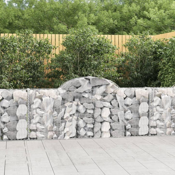 vidaXL Schanskorven 4 st gewelfd 200x30x80/100 cm, Tuin en Terras, Bloempotten, Nieuw, Verzenden