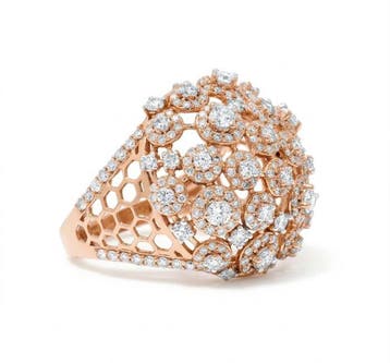 Bague tendance - 14 carats Or rose - 1.82ct. tw. Diamant