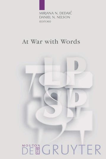 At War with Words - Daniel N. Nelson, Mirjana N. Dedaic - 97, Boeken, Verzenden, Nieuw