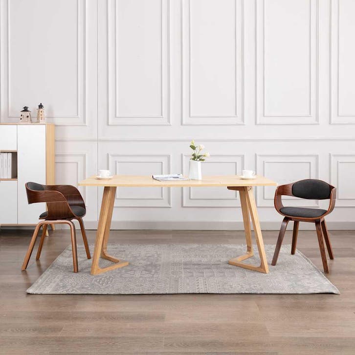 Eetstoelen grijs 2 stuks | Retour deal | Nu extra goedkoop, Huis en Inrichting, Stoelen, Grijs, Twee, Zo goed als nieuw, Stof