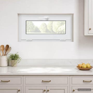 vidaXL Kleur binnenkant kelderraam Wit RISOR 85 x 40 cm, Verzenden, Nieuw