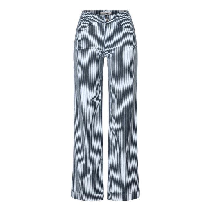 MAC • gestreepte Wide jeans • 36, Kleding | Dames, Broeken en Pantalons, Blauw, Nieuw, Maat 36 (S), Verzenden